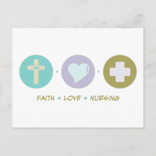 Faith Liebe Nursing Postkarte