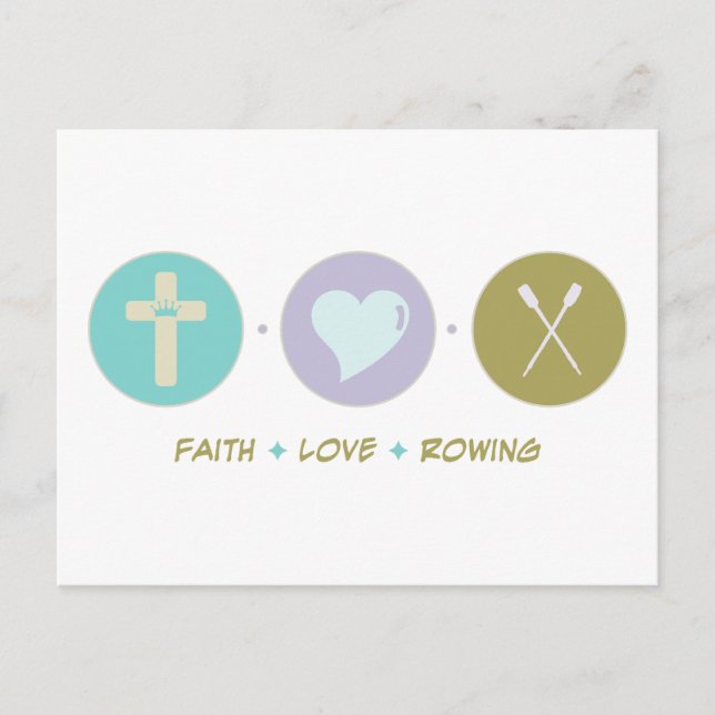 Faith Liebe Rowing Postkarte (Vorderseite)
