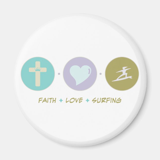 Faith Liebe Surfing Magnet (Vorne)