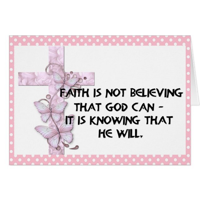 Faith Message Christlich Grußkarte (Vorderseite (Horizontal))