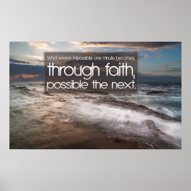 Faith Motivierend Poster (Vorne)