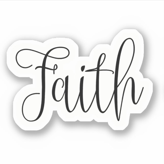 Faith muold script aufkleber (Vorderseite)