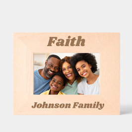 Faith Nachname Einfache Niedliche moderne Familien Geätzte Rahmen