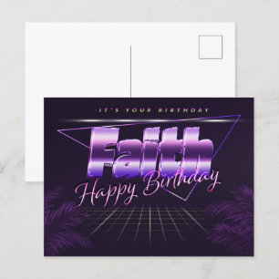 Faith Name Prénom Anniversaire de la carte postale