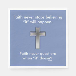 Faith Never Napkins w/Blue Cross Serviette