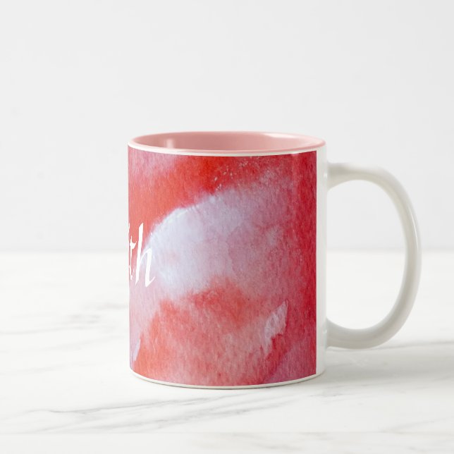 Faith Original Pink Red Beautiful Tasse (Rechts)