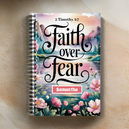 "Faith Over Angst Christlich Women Journal" Notizbuch