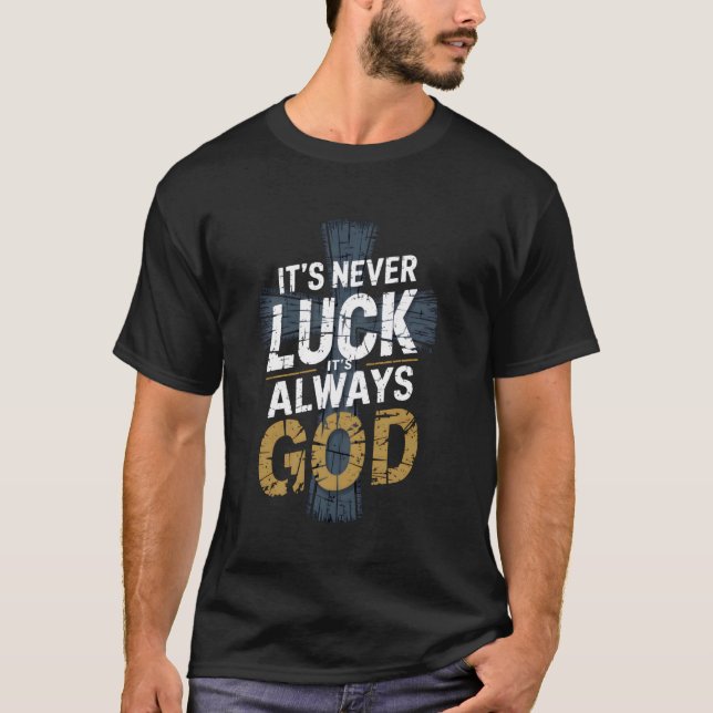 Faith Over Chance Inspirational Statement Tee (Vorderseite)