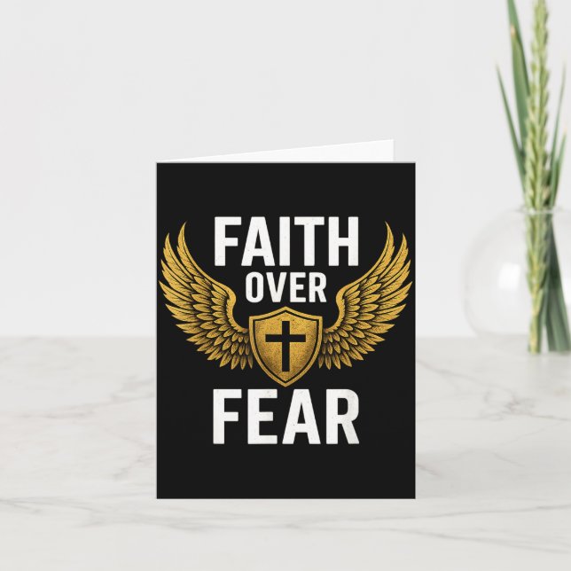 Faith Over Fear Gold  Karte (Vorderseite)