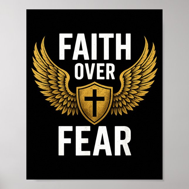 Faith Over Fear Gold  Poster (Vorne)