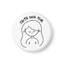 Faith Over Fear Inspirational Magnet