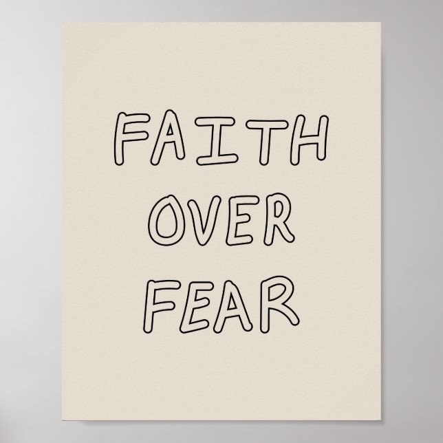 Faith over Fear Poster (Vorne)