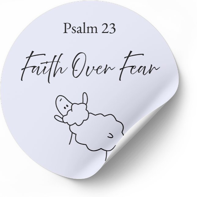 Faith Over Fear Psalm 23 Christian Sticker  (Von Creator hochgeladen)