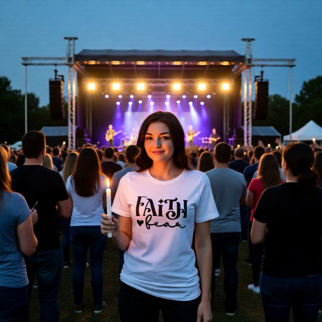 Faith Over Fear Simple Statement Tri-Blend Shirt (Von Creator hochgeladen)