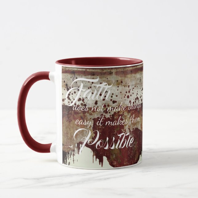 Faith Paint Tropfen Erdware Look Tasse (Links)