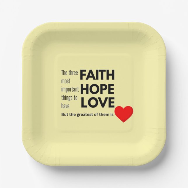 Faith Paper Plate Pappteller (Vorderseite)