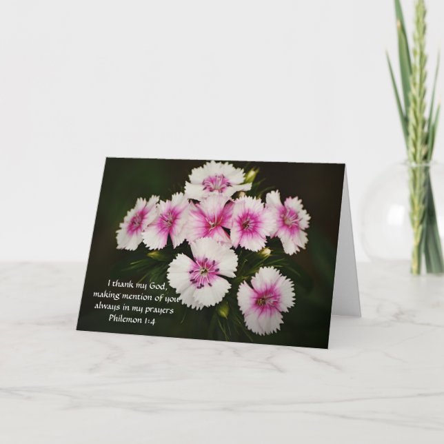 Faith Philemon 1:4 Carte de remerciements (Devant)