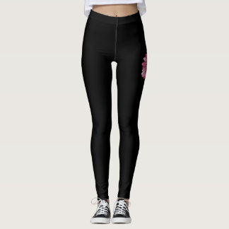 Faith Pink Blume Brustkrebs Bewusstsein Leggings