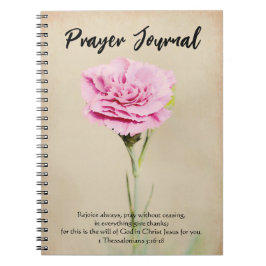 Faith Pink Carnation Blume Art Notizblock