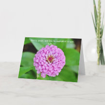 Faith Pink Zinnia Garden Note Card