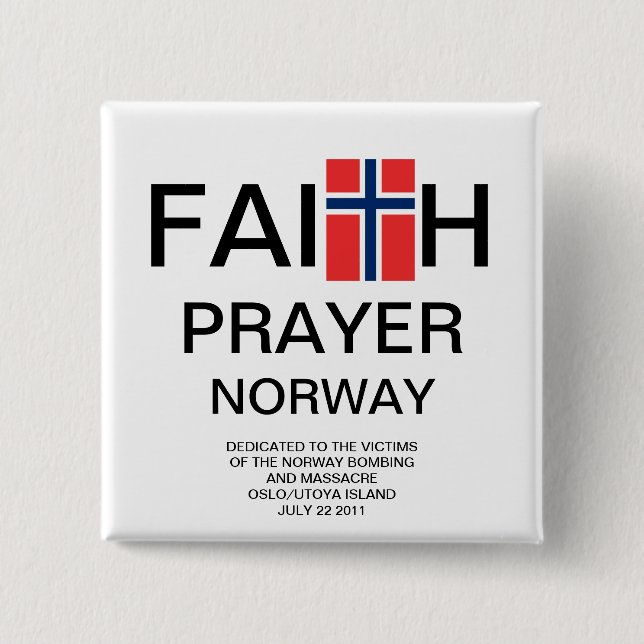 FAITH PRAYER NORWAY BUTTON (Vorderseite)
