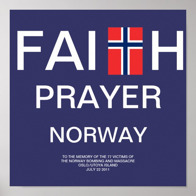 FAITH PRAYER NORWAY POSTER (Vorne)