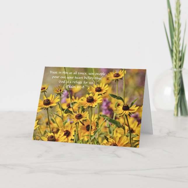Faith Psalm 62:8 Blume Note Card Karte (Vorderseite)