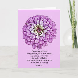 Faith Purple maman Flower Carte d'anniversaire