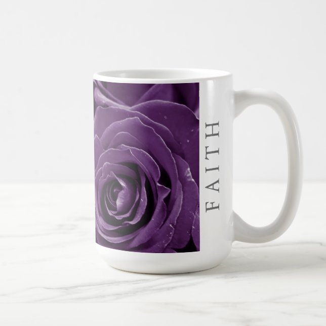 Faith Purple Roses 15oz Classic Mug Kaffeetasse (Rechts)