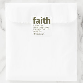 Faith Quadratischer Aufkleber