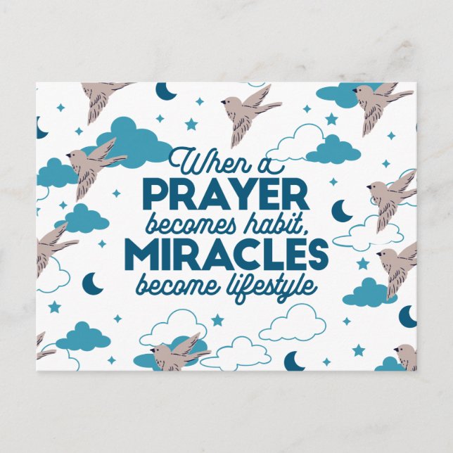 Faith quotes and Bird Pattern Feiertagspostkarte (Vorderseite)