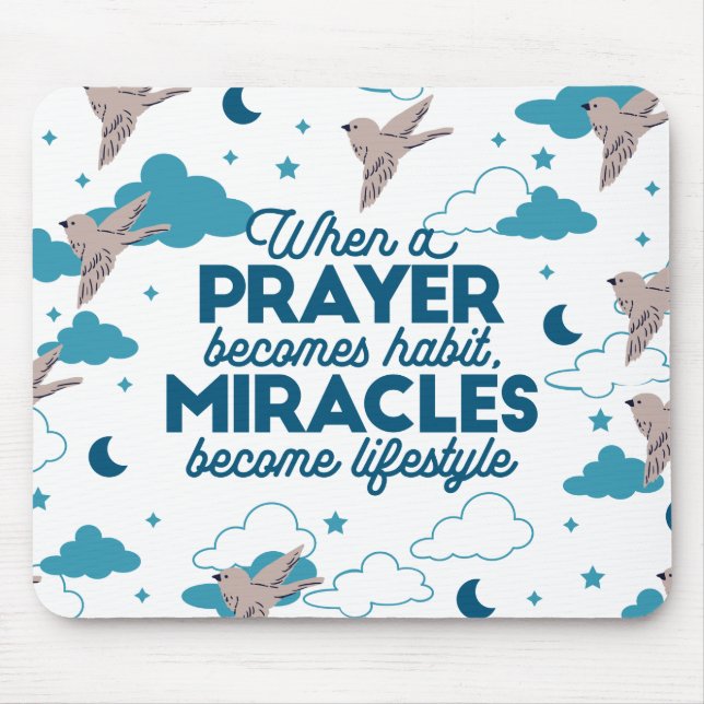 Faith quotes and Bird Pattern Mousepad (Vorne)