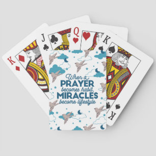 Faith quotes and Bird Pattern Spielkarten