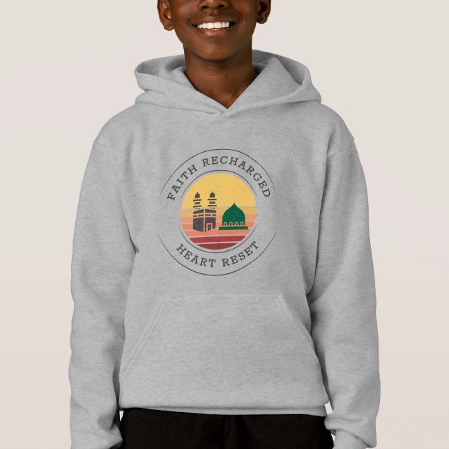 Faith Recharged | Herzstillstand - Retro Umrah Hoodie (Vorderseite)