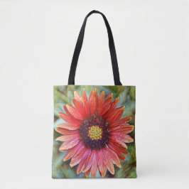 Faith Red Wildblume Art Tasche