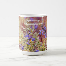 Faith Rejoice Toujours Flower Scripture Mug Cup