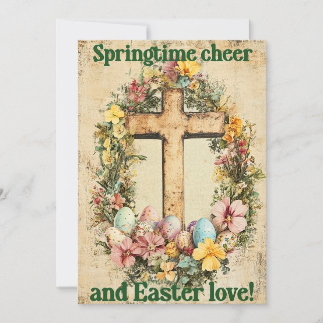 Faith & Renewal – Easter Blessings Karte (Vorderseite)