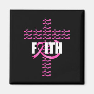 Faith Ribbon Christliche Kreuzung Brustkrebs Aware Magnet