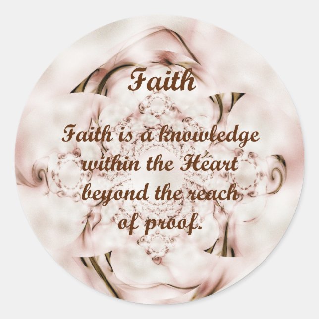 Faith Runder Aufkleber (Vorderseite)