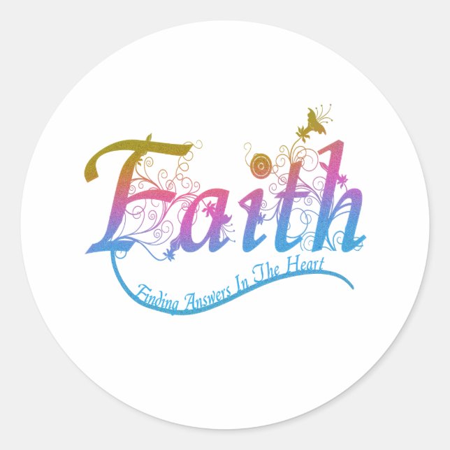 Faith Runder Aufkleber (Vorderseite)