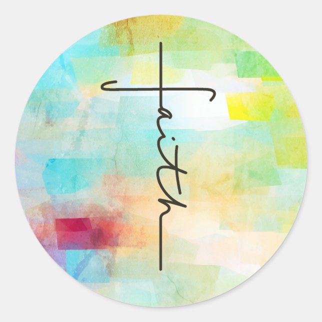 Faith Runder Aufkleber (Vorderseite)