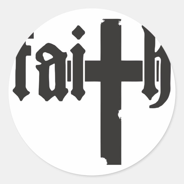 Faith Runder Aufkleber (Vorderseite)