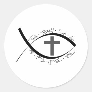 Faith Runder Aufkleber