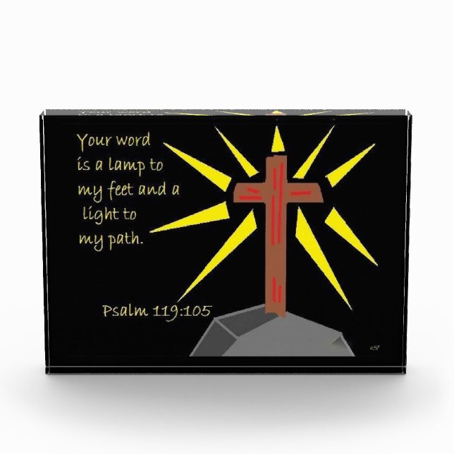 Faith series Psalm 119:105 Scripture Art Fotoblock (Vorderseite)