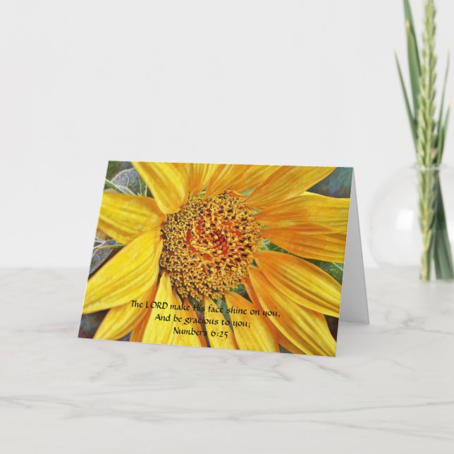 Faith Sessings Sonnenblumen Blume Note Card Karte (Vorderseite)