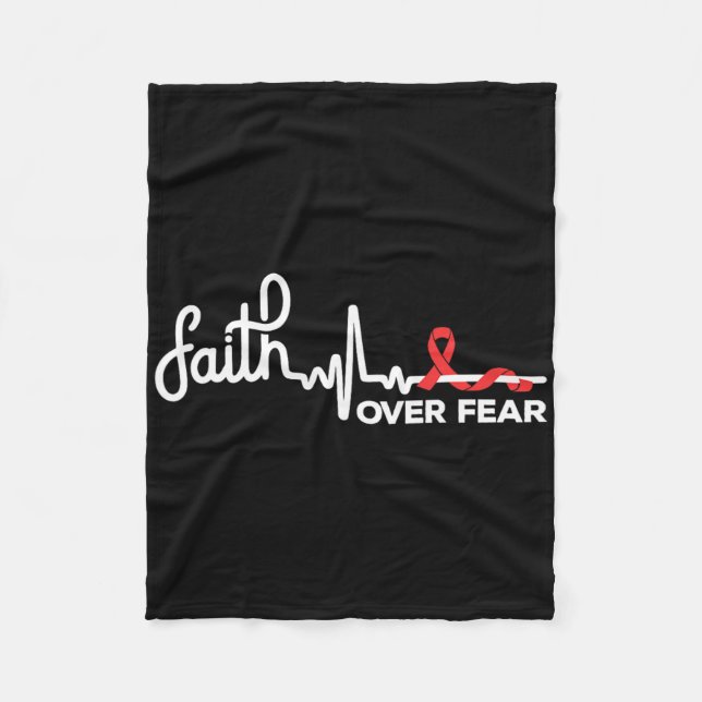 Faith-Sickle Cell Anämia Awareness Supporter Ribb Fleecedecke (Vorderseite)