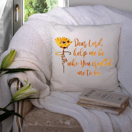Faith Sunflower mit Gebetsangebot Kissen