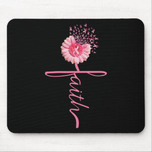 Faith Sunflower Pink Ribbon Brustkrebs Auswarenes Mousepad