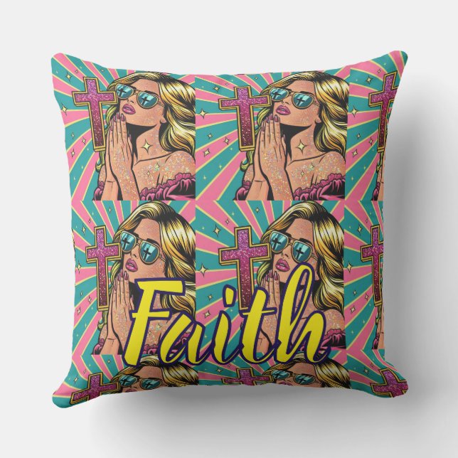 Faith Throw Pillow Kissen (Rückseite)