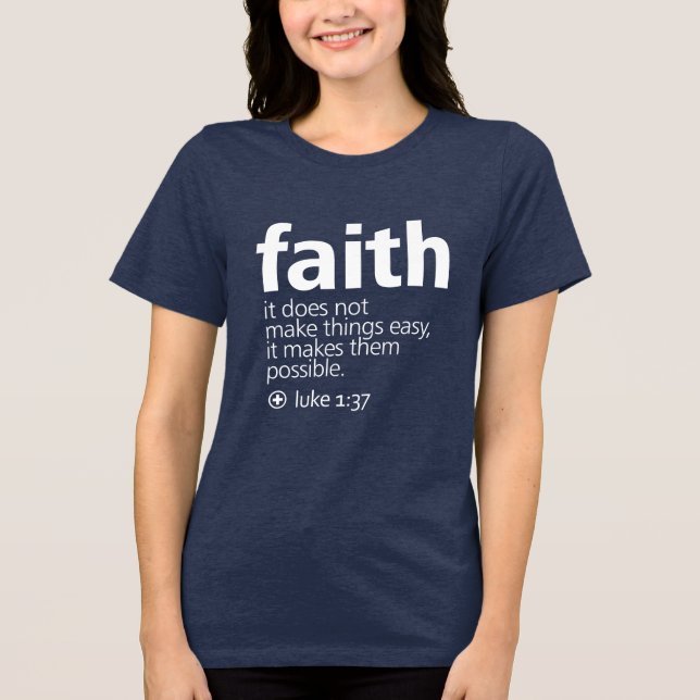 Faith Tri-Blend Shirt (Vorderseite)